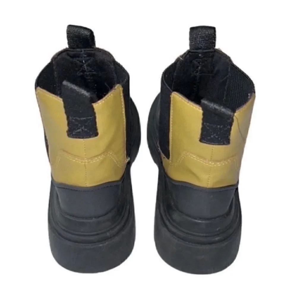 Zara Girls Kids Green & Black Ankle Boots Size 35,2.5)
